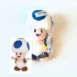 Super Mario All Star Collection 8" Blue Toad Plush